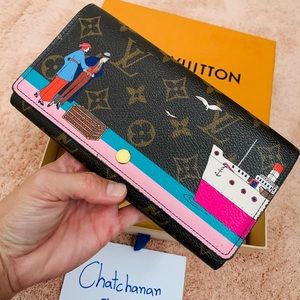 LV 2016 Christmas Animation Sarah Wallet Rose
